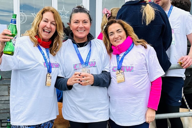 Participants who took part in Slip to the Brit 2024, which raised nearly £2,000 for the Wales Air Ambulance