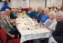 Tywyn South Meirionnydd Older People Forum enjoy April lunch