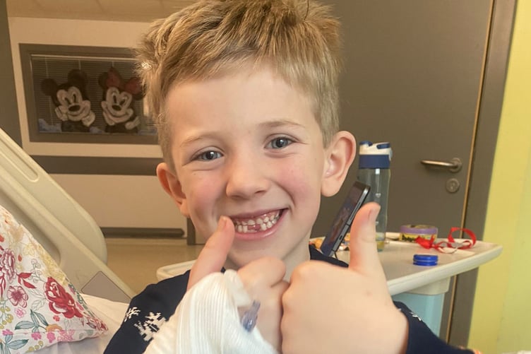 Lewis Danton at Noah's Ark Children's Hospital for Wales.