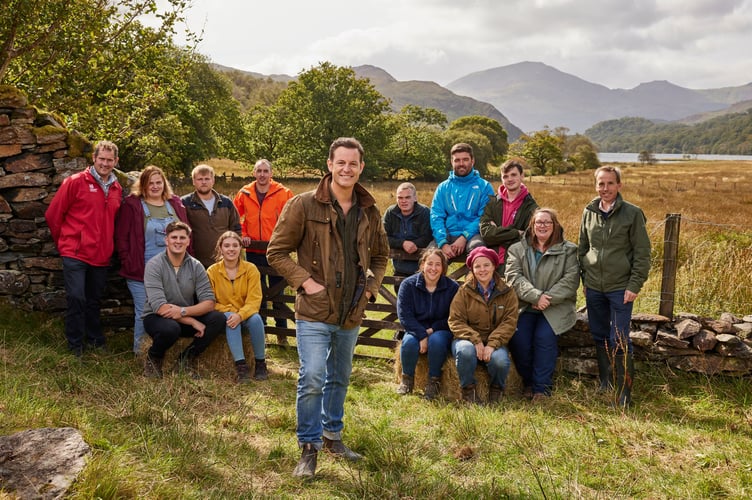 Pictured (L-R): Trystan Edwards, National Trust Eryri General Manager, Lowri, Ryan, George, Ioan, Greg, WIll,, Emma, Giles Hunt, National Trust Land and Estates Director - BOTTOM ROW L-R: Lloyd, Abbie, Sara, Liberty