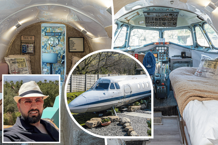SWNS images of Tamir Ali and the converted plane