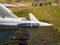 Jets put on a show for spotters on the Mach Loop
