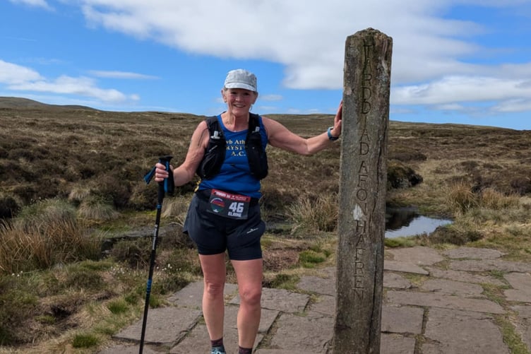Elaine Rowlands taking on The Heart Of Wales Ultra Marathon