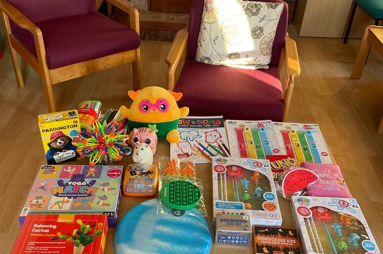 Toys, books and game for Ty Helyg SCAMHS