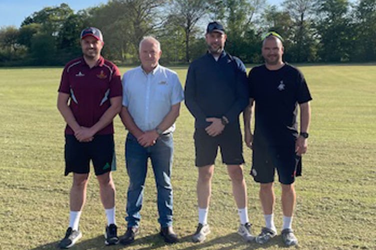 Left to right, Daryl Davies, Alan Thomas (J&E Woodworks), Tom Hoyles (Outback Outfitters), Jason Davies