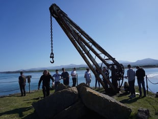 Students start two-year project to restore historic Caer Belan cranes