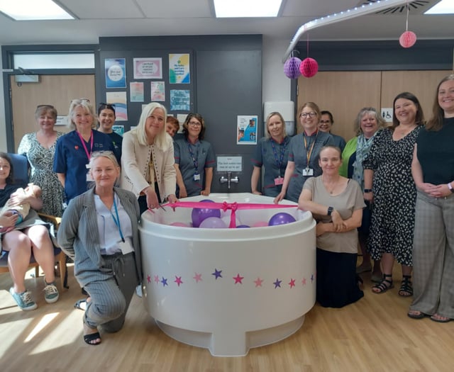 Bronglais Hospital unveils new birthing pool