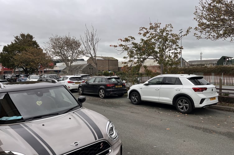 The site of the proposed extended car park from Maesyrafon