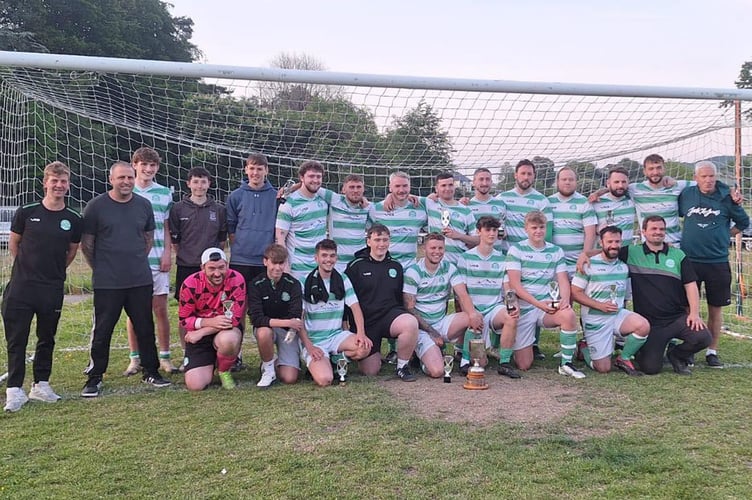 Corris with the league cup