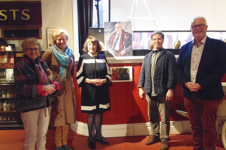 A plaque has been unveiled by Julian Williams' lifelong friend Blod Jones in the company of his family and friends (pictured).  The plaque reads: "This stage is named after our generous benefactor, Julian Williams, 1935-2022" 