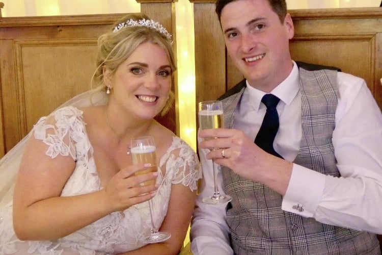 The new Mr and Mrs Adams, have two daughters Poppy and Millie.