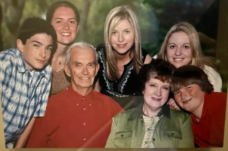 "Nain and Taid" with their five grandchildren