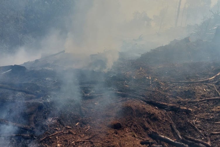 The destruction of the fire at Glaspwll