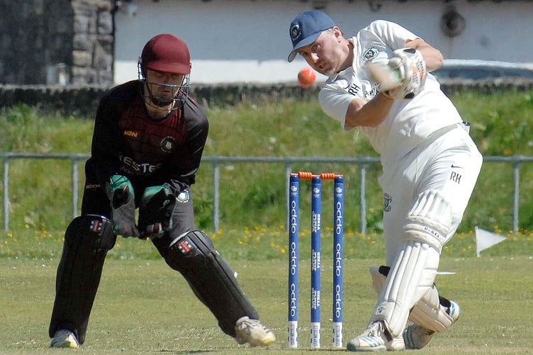 Dolgellau captain Jack Williams at the crease (Photo: Rod Davies)