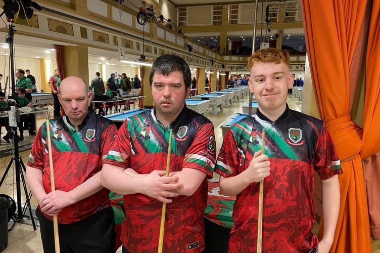 Gary, Osian, Troy at the competition in Bridlington. Photo: Gwynedd Council