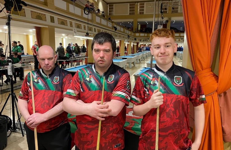 Gary, Osian, Troy at the competition in Bridlington. Photo: Gwynedd Council