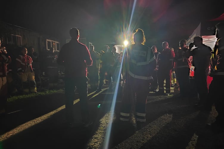 Eleven regional fire crews were called to Glaspwll to help tackle the blaze