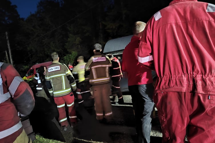 Teams were forced to pull back as the fire breached fire breaks on the Thursday evening