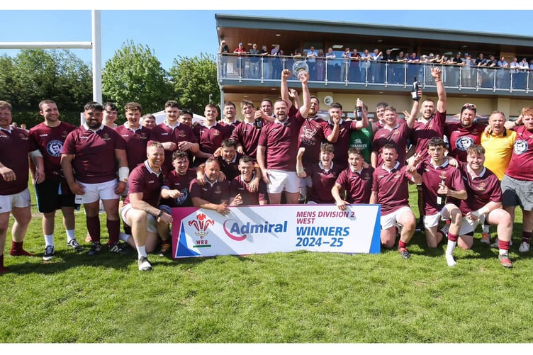 Lampeter celebrate their Division Two West title