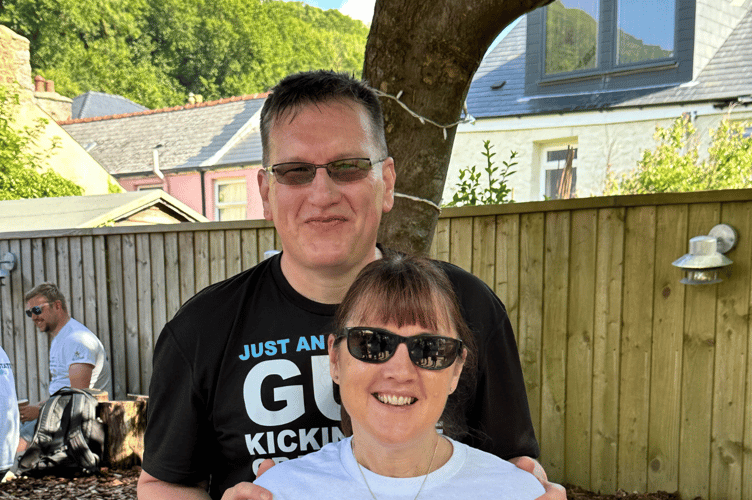 Guy Woodham with sister Rhian. Photo supplied by Prostate Cymru