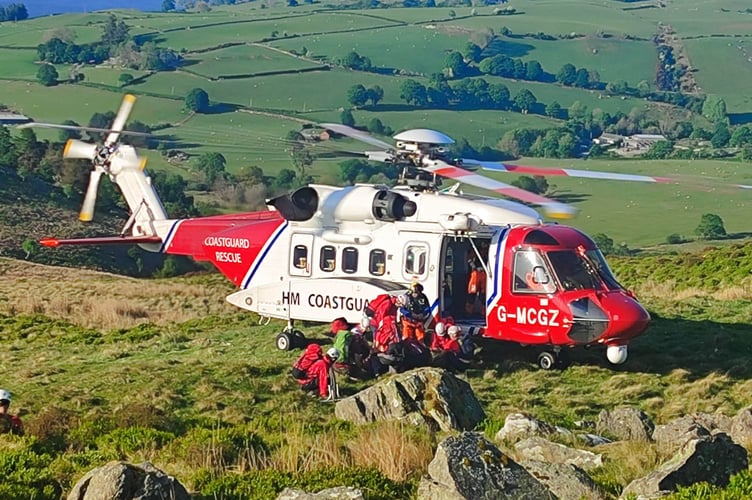 South Snowdonia Rescue Team shared this picture taken during the rescue of a man who fell and broke his pelvis