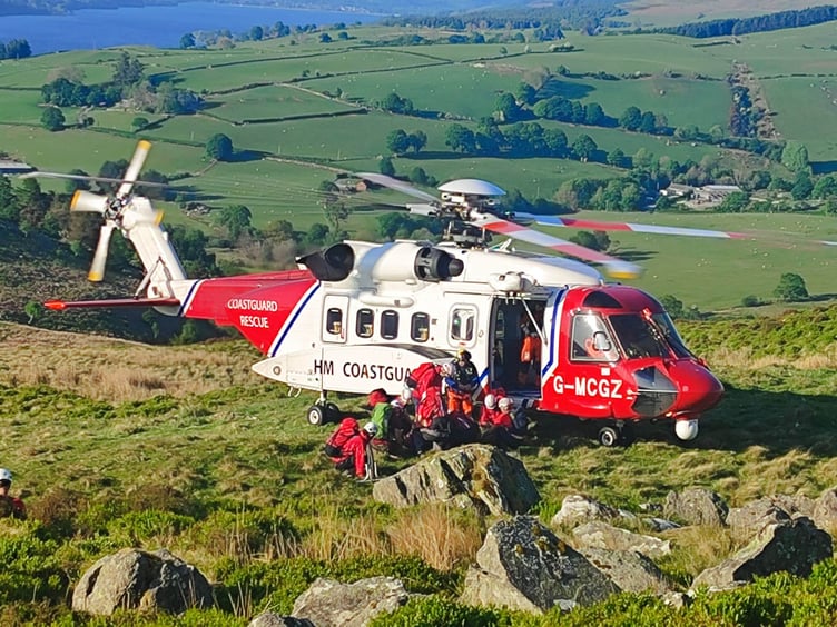 South Snowdonia Rescue Team shared this picture taken during the rescue of a man who fell and broke his pelvis