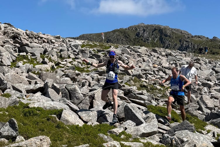 Owain Rowlands descending the mountains