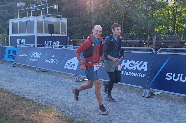 Dave Powell finishing the Ultra Trail Snowdonia