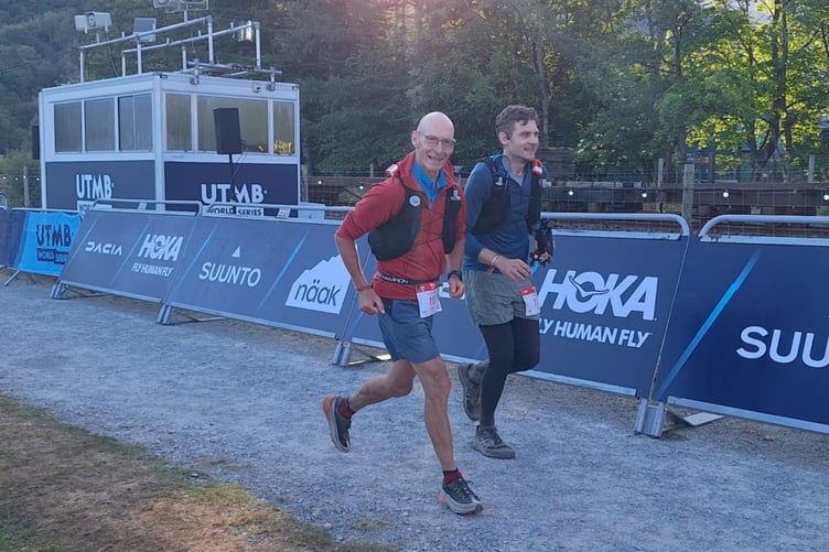 Dave Powell finishing the Ultra Trail Snowdonia