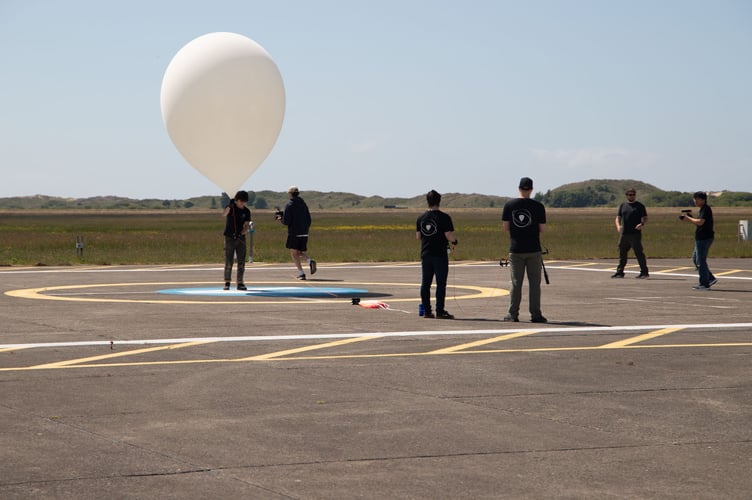During the grand opening, a high-altitude balloon with attached CubeSat was launched by Sent Into Space. Photo: Snowdonia Space Centre