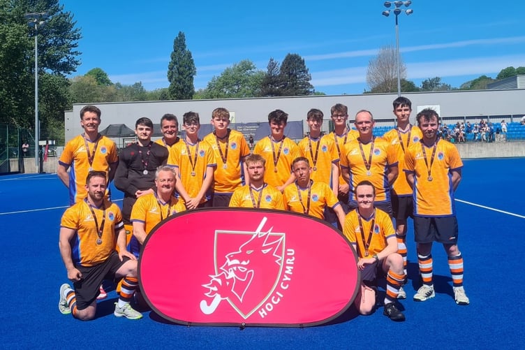 Back left to right: Ed Iffla, Iwan Williams (GK), Martin Hadaway, Harri Price, Harry Davies, Joel Eynon, Cian Haig, Noah Cooper, Jack Fox, Lucas Porrett, Gerallt Jones. Front left to right: Rhys Hughes (Captain), Spencer Pughe, Sam Kelsey, Ryan Goddard, Kai Worthington (Photo: Sue Williams)