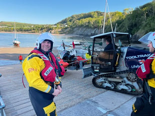 First shout for new helm as New Quay RNLI responds to beach emergency