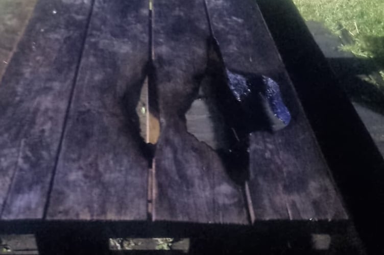 North Wales Fire and Rescue Service photograph of the damage