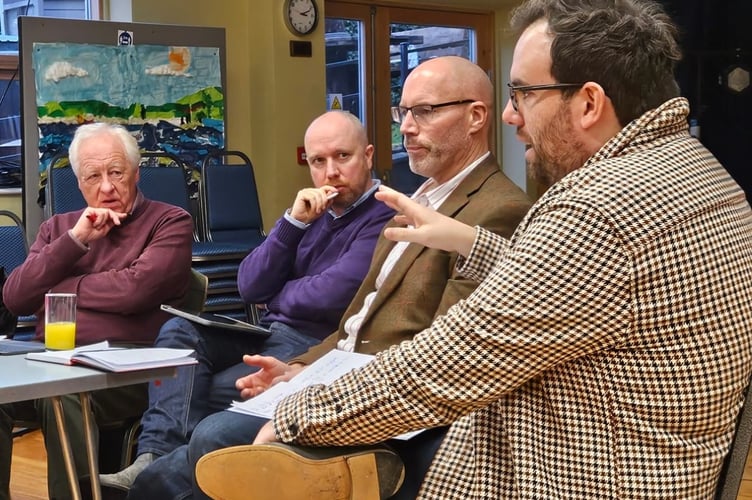 Mabon ap Gwynfor MS during a meeting with TrawsCymru about the T3 bus service