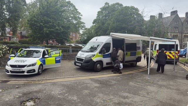 NWP Gwynedd North picture of some of their vehicles on display