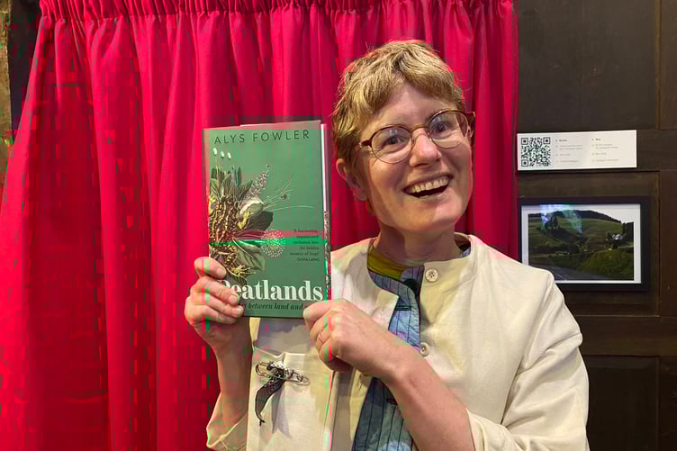 Alys Fowler at the launch of her new book, Peatlands: A journey between land and water
