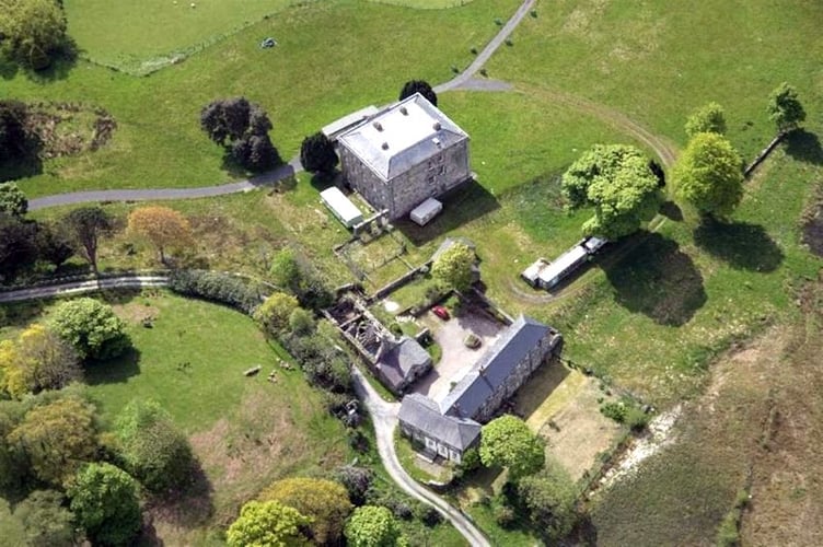 Royal Commission on the Ancient and Historical Monuments of Wales aerial view of Nannau