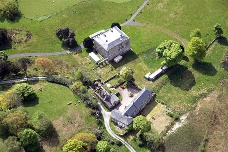 Royal Commission on the Ancient and Historical Monuments of Wales aerial view of Nannau
