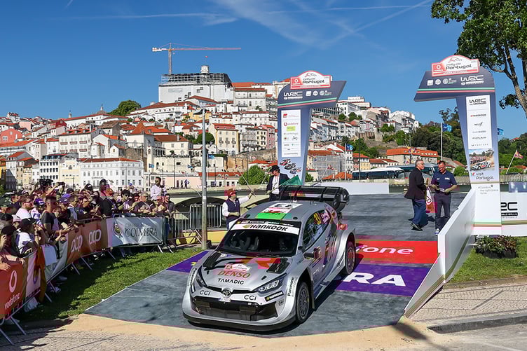 Elfyn Evans and Scott Martin at Rally de Portugal