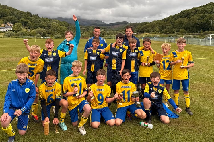 The under 11s celebrate their success