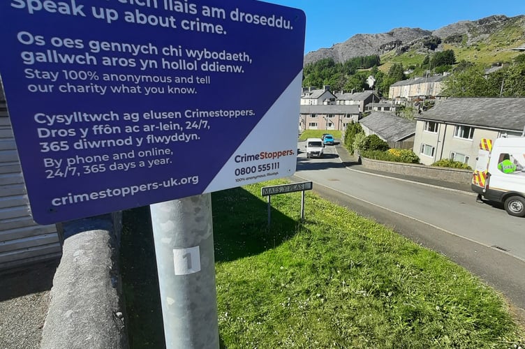 Crimestopper Zones have been launched across Gwynedd. Photo: NWP Gwynedd South