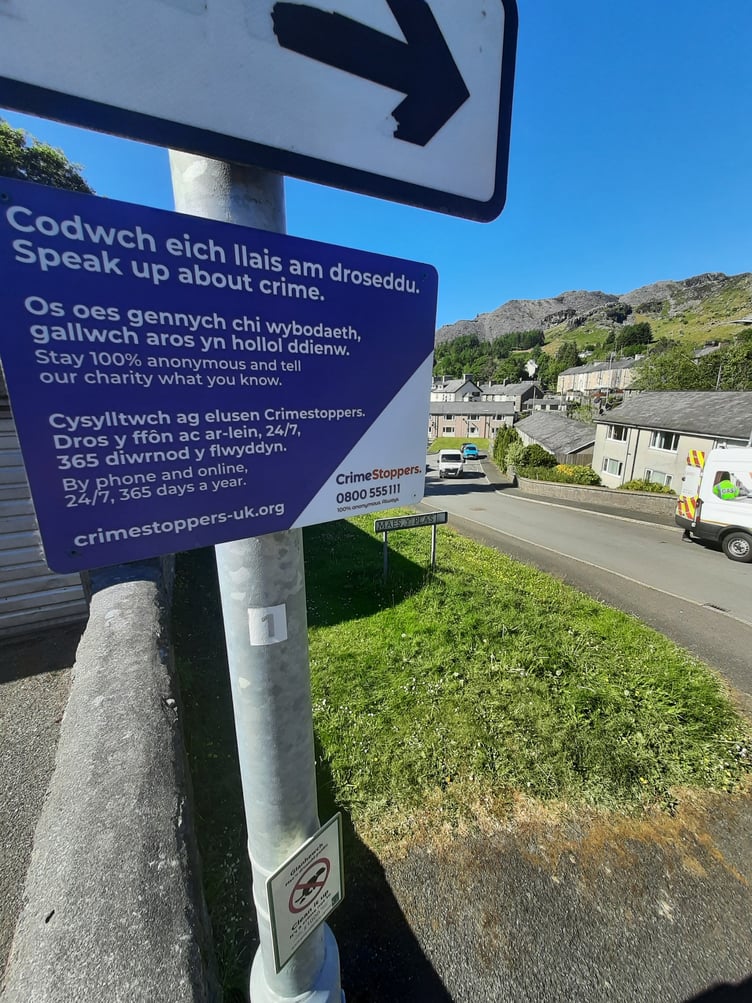 Crimestopper Zones have been launched across Gwynedd. Photo: NWP Gwynedd South