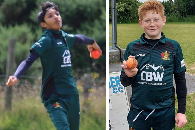 Young bowlers Aadi Khare and Ted Jones impressed against Swansea