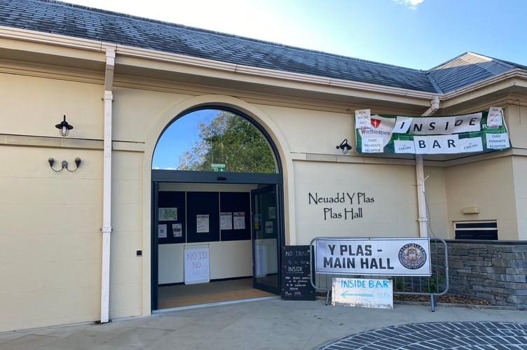 The Y Plas bar opens during large-scale events across the town such as the Machynlleth Comedy Festival, pictured here, as well as for smaller and private functions hosted in the hall