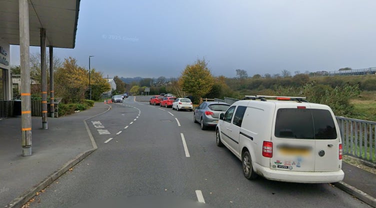 The stretch of road outside Maes Mwldan