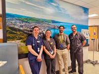 New wall art brightens up Bronglais stroke ward