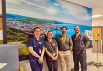 New wall art brightens up Bronglais stroke ward