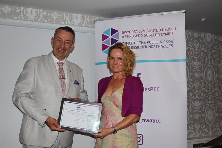 The PCC with winner of the Special Recognition award Rhianon Bragg 