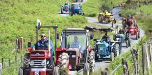 200 tractors heading to Cardigan for Welsh National  road run 