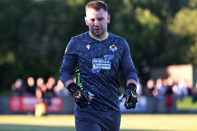 PORTHMADOG, GWYNEDD, WALES - 16th MAY 2025 - Rob Dascalu of Llanuwchllyn during CPD Llanuwchllyn vs Holyhead Hotspur in the Lock Stock Ardal Northern Play-Off Final at Y Traeth Porthmadog (Pic by Sam Eaden/FAW)